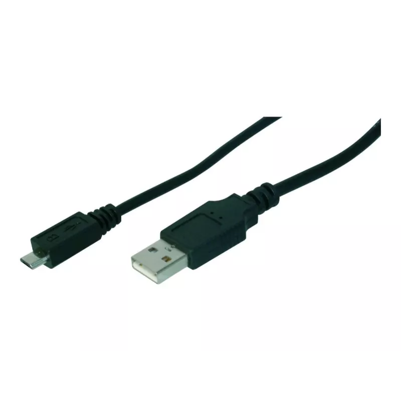 Assmann USB savienojuma kabelis. tips A - micro B M/M. 1.0m. USB 2.0 saderīgs. UL. melns (AK-300127-010-S)