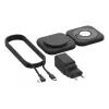 Bezvadu 2-in-1 uzlādes stacija Belkin BOOSTCHARGE PRO QI2 WIZ026VFBK — bezvadu ātrā uzlāde telefonam un austiņām