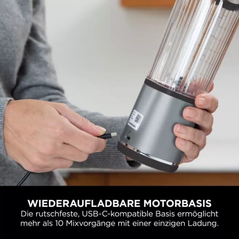 Sport blender Ninja BC151EUBK — 0.53 L bļoda, 14.4 W, baterija, ledus smalcināšana, melns