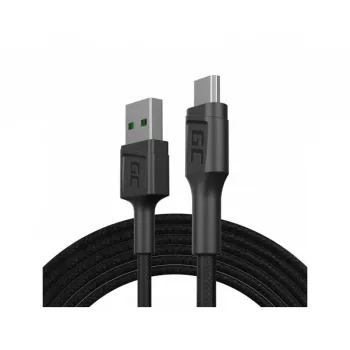 USB 2.0 kabelis zaļa Cell KABGC20 — USB A uz Micro-USB B, 1,2 m, melns