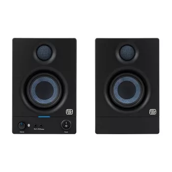 Aktīvie studijas monitori PreSonus Eris 3.5 BT 2nd Gen — 2×25W RMS, 80–20 000 Hz, Bluetooth 5.0, RCA/TRS ieejas, 3,5 mm austiņu izeja