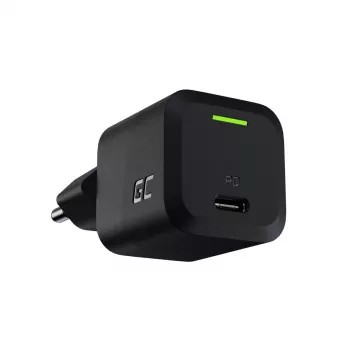 Mobilo ierīču lādētājs zaļa Cell CHARGC06, USB-C 33 W, Quick Charge 3.0, maiņstrāvas ieeja 100–240 V, melns