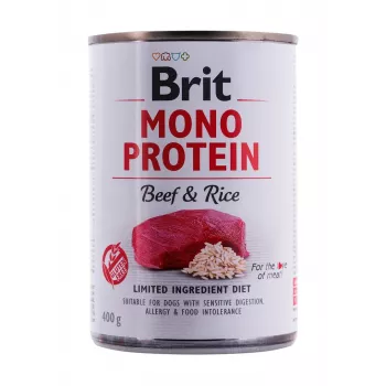 BRIT Mono Protein Beef & Rice - mitrā suņu barība - 400g