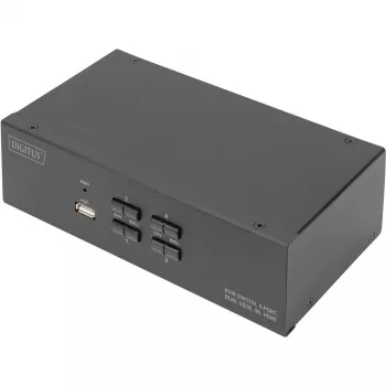 KVM slēdzis Digitus DS-12883 4-portu ar dubulto displeju 4K HDMI USB