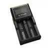 Bateriju lādētājs Nitecore D2 — 2 slotu lādētājs AA/AAA/AAAA/C baterijām, 100–240 V ieeja, 4,2 V izeja, melns