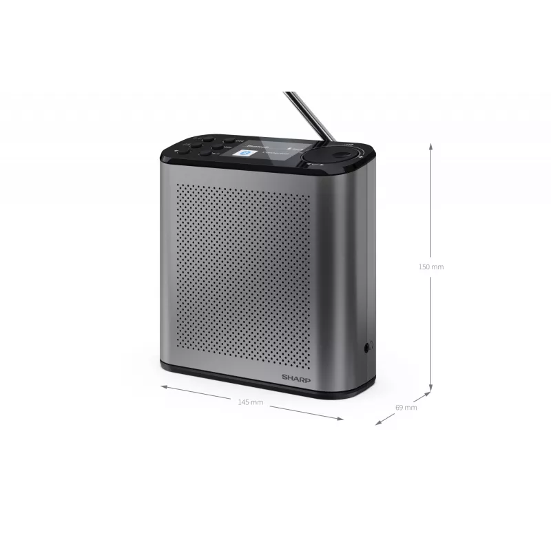 Pārnēsājamais digitālais radio Sharp DR-P530 (OSAKA) ar USB pieslēgvietu, Bluetooth un FM uztveršanu