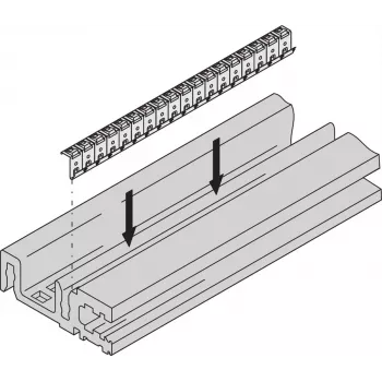 SCHROFF HORIZ.RAIL H VT 84HP EMC - Plaukta piederums (24576084)