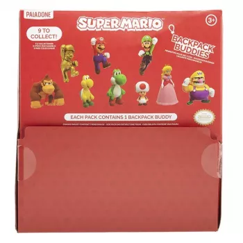 Backpack Buddies atslēgu piekariņu komplekts Paladone Super Mario CDU ar 24 gab. – dažādi tēli, kolekcionējami aksesuāri