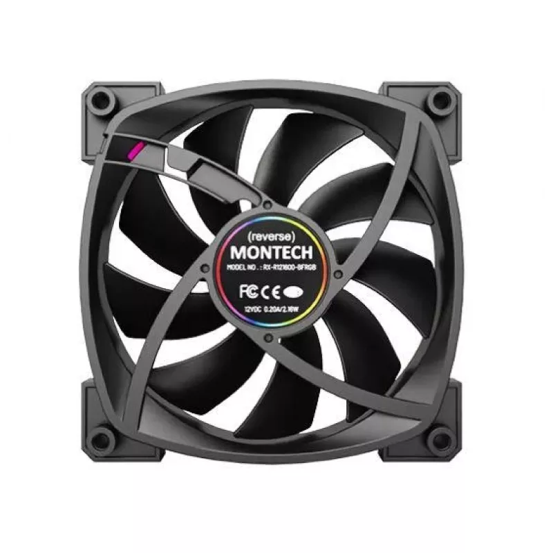 Montech RX120 PWM Computer case Fan 12 cm Melns 3 gab.