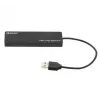 USB centrmezgls Tellur Basic 4 portu USB 2.0 — melns, 4x USB-A porti