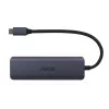 UNITEK uHUB Q4 USB centrmezgls Type-C 5000 Mbit/s pelēks