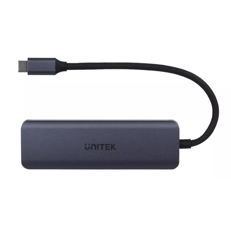 UNITEK uHUB Q4 USB centrmezgls Type-C 5000 Mbit/s pelēks