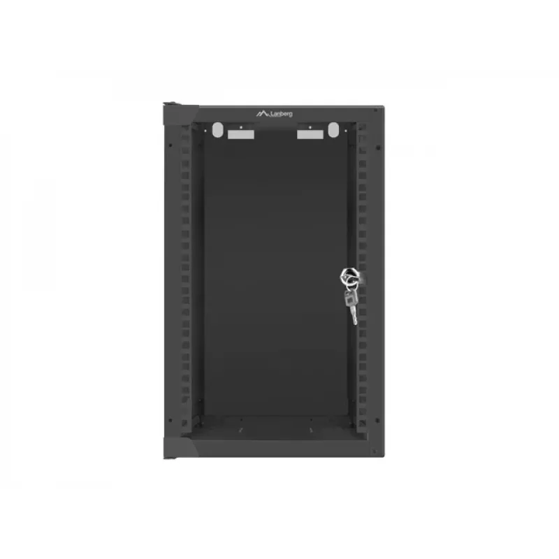 Sienas stiprinājuma statīvs LANBERG WF10-2309-10B 9U, 469×280×310 mm, 10 collu dziļums, melns, IP20