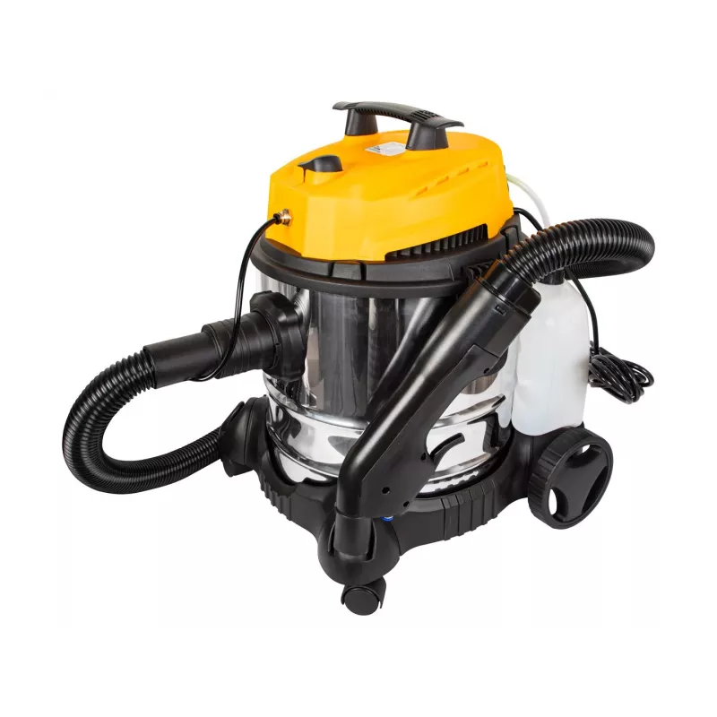 Ride-on mazgājamais putekļsūcējs BLOW WDC2300 — netīrais ūdens 25 L, tīrais ūdens 4.5 L, 1.5 m šļūtene, 6 m vads, 7.35 kg