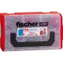 Fischer FIXtainer -DUOPOWER short / long - dībelis - gaiši pelēks / sarkans - 210 gab.