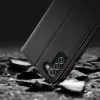 Dux Ducis Dux Ducis Hivo ādas maciņš ar atloku, dabīgās ādas kabatas futrālis kartēm un dokumentiem Samsung Galaxy S22+ (S22 Plus) melns