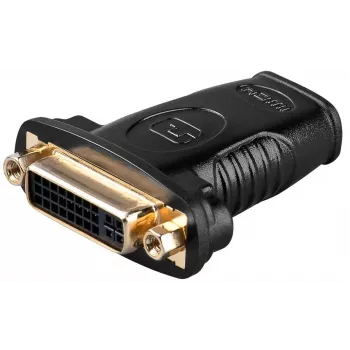 Wentronic Goobay HDMI™ / DVI-I adapteris, HDMI standarta ligzda (A tips), melns - 19-pin HDMI™ ligzda > DVI (24+5) ligzda (68690)