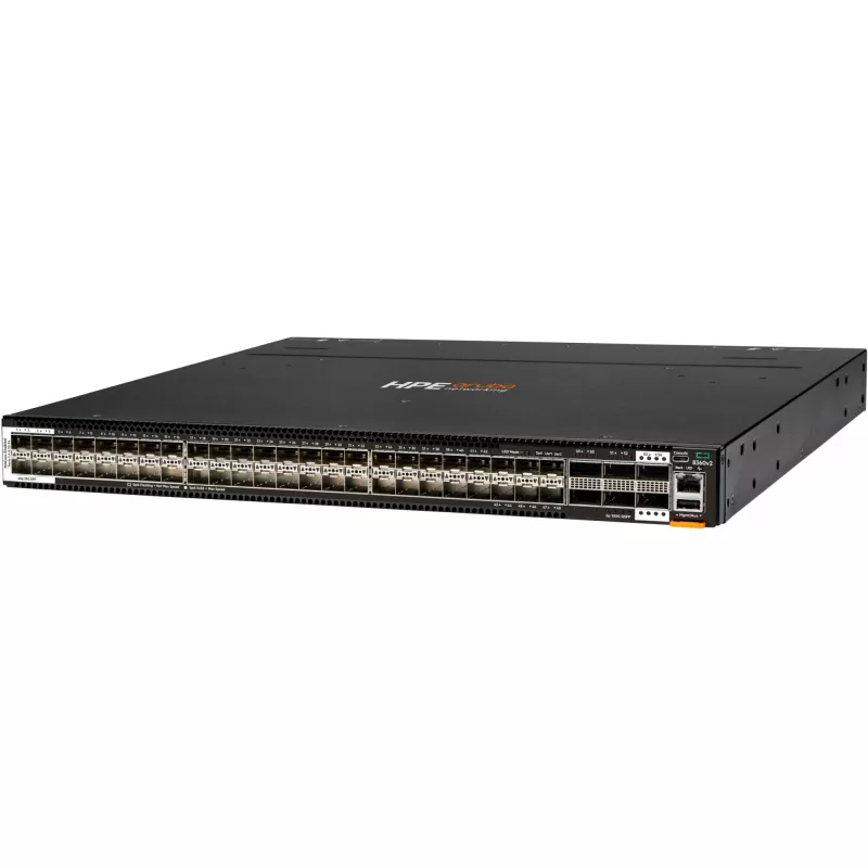 HPE - Aruba CX 8360-48Y6C v2 - Slēdzis - L3 - pārvaldīts - 44 x 1/10/25 Gigabit SFP / SFP+ / SFP28 + 4 x 10 Gigabit / 25 Gigabit SFP+ / SFP28 + 4 x 40/100 Gigabit QSFP+ / QSFP28 + 2 x