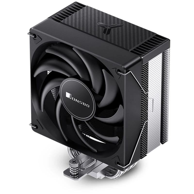 Procesora gaisa dzesētājs Jonsbo CR-1000 EVO, 120 mm ventilators, 600–1500 RPM, hidrauliskais gultnis, melns