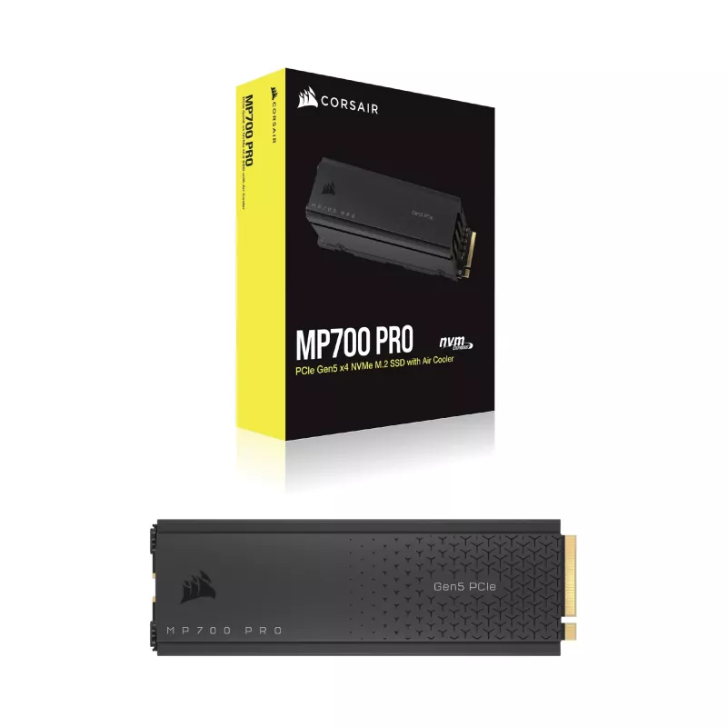 CORSAIR MP700 PRO - SSD - 1TB - iekšējais - M.2 2280 - PCI Express 5,0 x4 (NVMe) - 256-Bit-AES (CSSD-F1000GBMP700PRO)