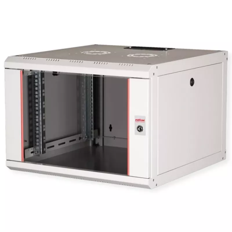 Pie sienas stiprināms serveru statnis ROLINE PRO 7, 7U, 19 collu, 600x600 mm, pelēks