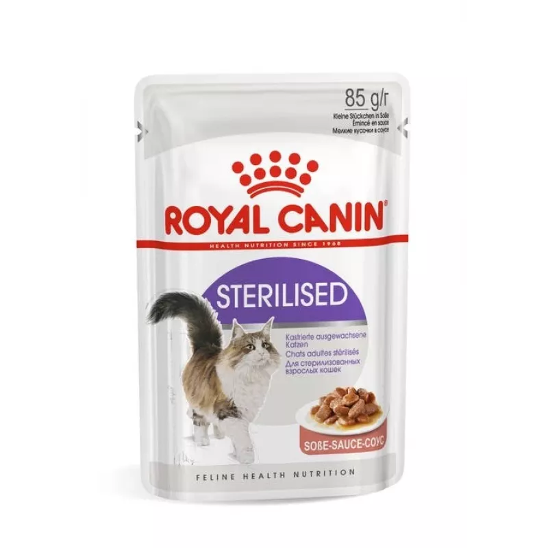 ROYAL CANIN FHN Sterilised mērcē - mitrā barība pieaugušiem kaķiem - 12x85g