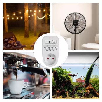 Digitālais taimera slēdzis GreenBlue GB362 — programmējams taimeris elektroierīcēm, modelis GB362