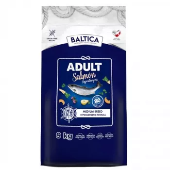 BALTICA Excellent Hipolergēna Pieaugušo Vidējo šķirņu Laša - sausā suņu barība - 9kg