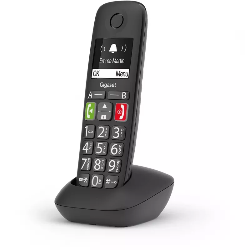 Gigaset Hearing Aid.DECT E290HX melns papildtālrunis
