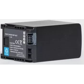 Uzlādējama kameras baterija extra digital BP-827, Li‑ion 3200mAh, saderīga ar Canon BP-827