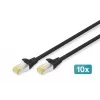 Tīkla kabelis Digitus CAT 6A S/FTP RJ-45 2m melns