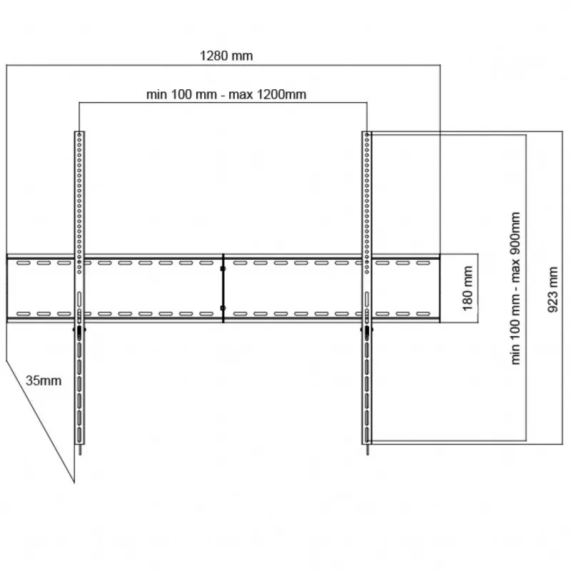 LCD turētājs AR-97XXL 70-120 collas 140KG 1200x900