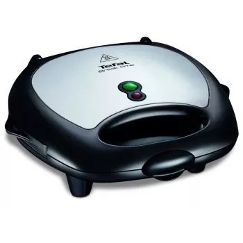 Sendviču automāts Tefal Break Time SW6148 — 2 sendviču, noņemamas nelīpošās plāksnes, vada glabātuve, melns/pelēks