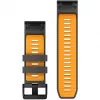 Garmin QuickFit pulksteņa siksniņa 26 mm silikona grafīta/dzirkstoši oranža (010-13393-05)