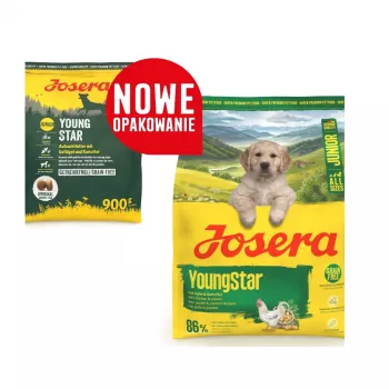 Sausā kucēnu barība JOSERA Junior YoungStar, 3 kg maiss, pilnvērtīga kucēnu sausbarība