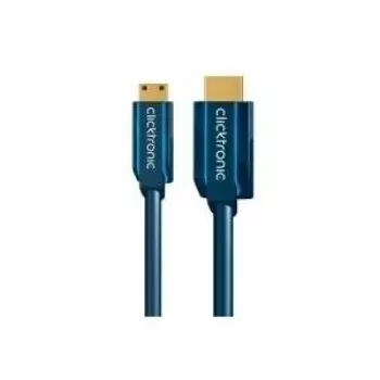 Mini-HDMI+Adaptera kabelis ar Ethernet (HDMI A/HDMI Mini C) - 2,0 m ātrdarbīgs adapteris HDMI uz Mini-HDMI
