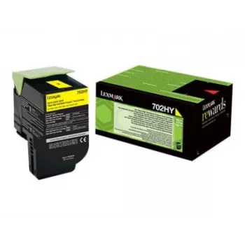 Toner Lexmark Cartridge 702HY dzeltena 70C2HY0 3000 lapas