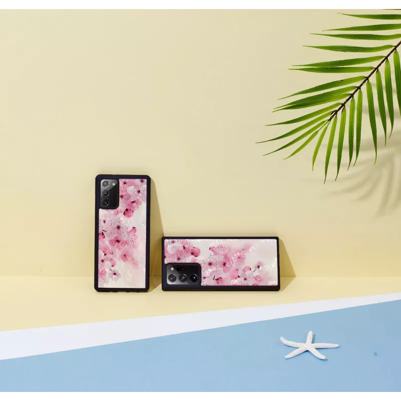 Aizsargājošs tālruņa maciņš iKins Samsung Galaxy Note 20 – Lovely Cherry Blossom dizains