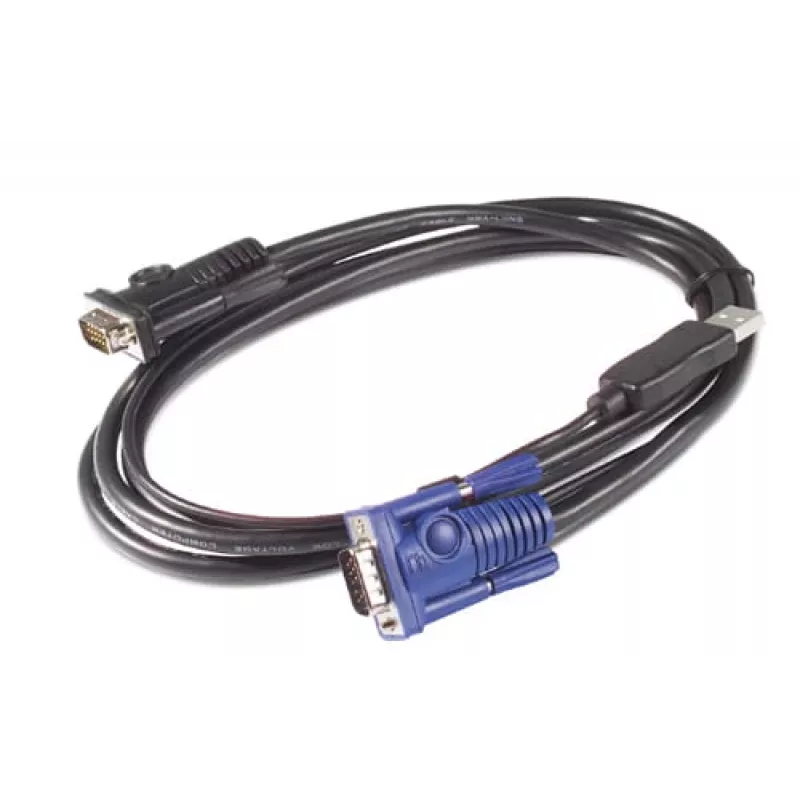 APC KVM USB kabelis - 6 pēdas (1,8 m), 1,83 m, USB, USB, VGA, melns, USB-A