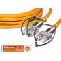 Lightwin augstas kvalitātes plakanā dupleksā optiskās šķiedras savienotājvads, MM OM2, SC - SC optiskās šķiedras savienotājvads (LDP-50 SC-SC 10.0 FD)