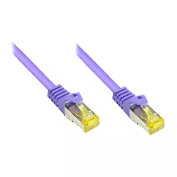RJ45 komutācijas kabelis ar Cat.7 neapstrādātu kabeli un fiksatora aizsardzību (RNS®), S/FTP, PiMF, bez halogēna, 600 MHz, OFC, violets, 2 m, Good Connections® (8070R-020V)