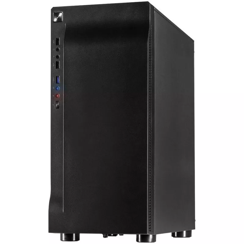 Korpuss INTER-TECH A-3411 Creek Gaming Tower, ATX, 1xUSB3.0, 2xUSB2.0, barošanas bloks nav iekļauts, logs sānu panelī, LED gaisma priekšpusē, integrēta RGB LED, Melns
