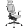 Biroja krēsls Sharkoon OfficePal C50M — polsterēts sēdeklis, sieta atzveltne, melns, atzveltne 49×63 cm, sēdekļa platums 50 cm
