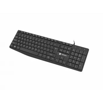 Vadu pilnizmēra tastatūra NATEC NAUTILUS NKL-1950 — USB, QWERTY US International, 105 taustiņi, melna