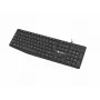 Vadu pilnizmēra tastatūra NATEC NAUTILUS NKL-1950 — USB, QWERTY US International, 105 taustiņi, melna