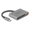 DeLOCK 61071 video kabeļa adapteris 0,1 m USB Type-C USB Type-C USB Type-A HDMI pelēks