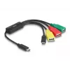 DeLOCK 4 portu USB 2.0 kabeļa centrmezgls USB Type-C uz 3 x USB-A sievišķā + 1 x USB-C vīrišķā