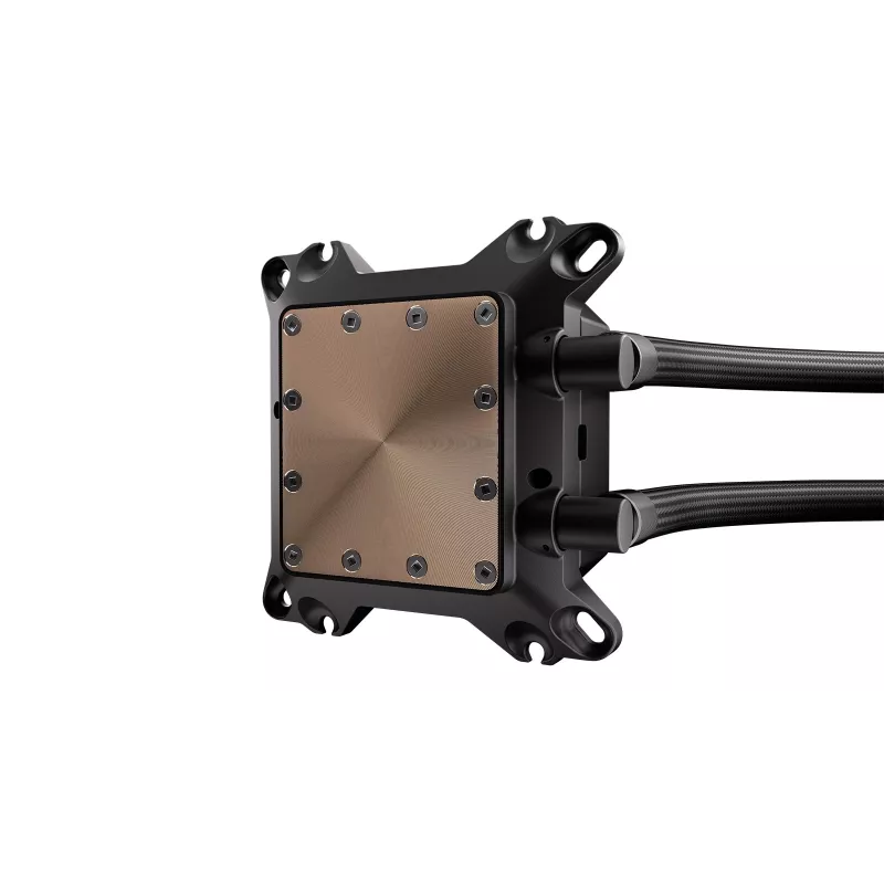 Universāls šķidruma dzesētājs ENDORFY Navis F360 ARGB melns — 360 mm radiators, 3x 120×25 mm ventilatori, 250–1800 apgr./min, sūknis 1600–2600 apgr./min, atbalsta LGA 1700/AM5/AM4