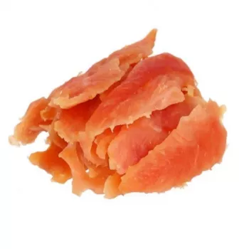 Suņu našķis Hilton Soft Chicken Jerky 500 g iepakojums — mīksts vistas našķis, 45% olbaltumvielu, 2,5% tauku, bez lipekļa