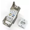 Digitus CAT 6A kompaktais keystone modulis, ekranēts, bezinstrumentu montāžas savienojums, 4 gab.